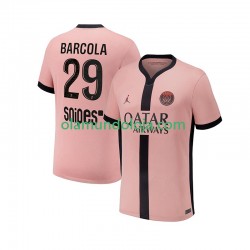 Camisola Paris Saint-Germain Bradley Barcola 29 Homem Equipamento Terceiro 2024-2025 Manga Curta